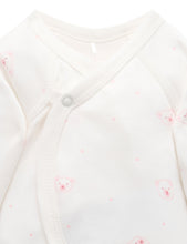 Load image into Gallery viewer, Premmie Crossover Growsuit - Pale Pink Bear