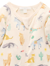 Load image into Gallery viewer, Printed Zip Growsuit - Animal Fiesta (00000)