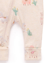 Load image into Gallery viewer, Printed Zip Growsuit - Little Llama (00000)