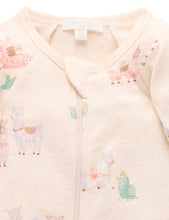 Load image into Gallery viewer, Printed Zip Growsuit - Little Llama (00000)