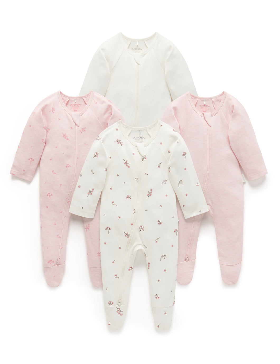 COMING SOON Zip Growsuit 4 Pack - Vanilla Blossom (00000)