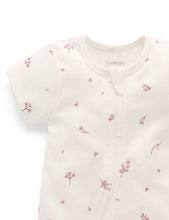 Load image into Gallery viewer, Pure Baby Short Leg Zip Growsuit - Vanilla Blossom