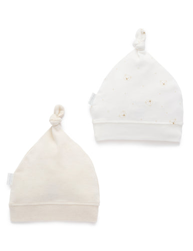 COMING SOON Knot Hat 2 Pack - Vanilla Bear