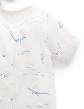 Load image into Gallery viewer, Short Zip Growsuit 2 Pack - Vanilla Nautical (00000)