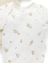 Load image into Gallery viewer, Easy Neck Short Sleeve Bodysuit 2 Pack - Wattle Bee Wheat Melange (00000)