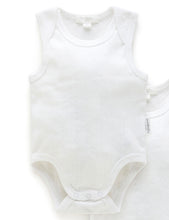 Load image into Gallery viewer, Pure Baby Pointelle Bodysuit 2 Pack - White
