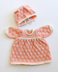 Premmie Knitted Set - Dress & Bonnet
