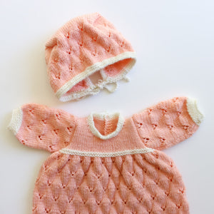 Premmie Knitted Set - Dress & Bonnet