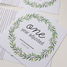 Load image into Gallery viewer, NEW &#39;We&#39;re Growing!&#39; Twin Age Premature Baby Milestone Cards