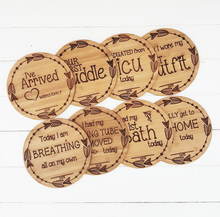 Load image into Gallery viewer, Premature Baby Premmie NICU Milestone Cards Gift