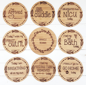 Premature Baby Premmie NICU Milestone Cards Gift