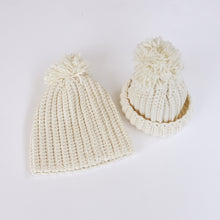 Load image into Gallery viewer, Premmie &#39;Pom Pom&#39; Beanie (Ribbed) - Bamboo Cotton