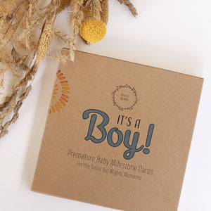'It's a Boy' Premature Baby Milestone Cards