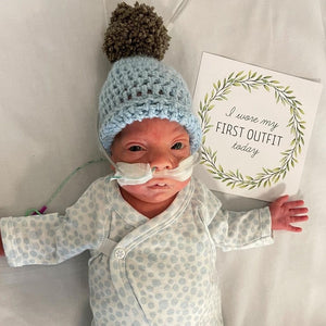 'I've Arrived' Eucalyptus Premature Baby Milestone Cards