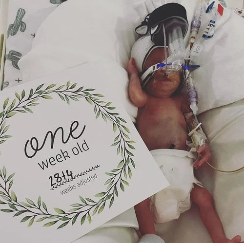 'I'm Growing!' (Eucalyptus) Age Premature Baby Milestone Cards