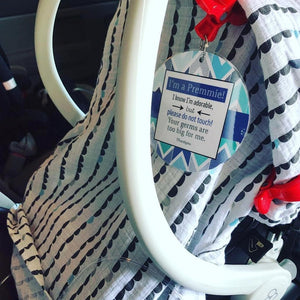 Premature Baby Premmie NICU Pram Tag