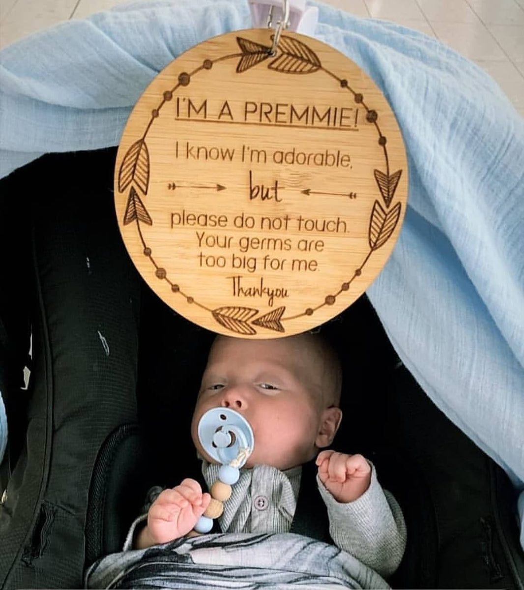 'I'm a Premmie' Pram Tag - Bamboo – Miracle Mumma
