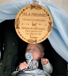 Premature Baby Premmie NICU Pram Tag
