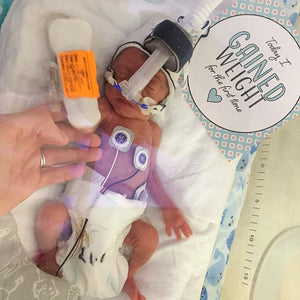 Premature Baby Premmie NICU CPAP Milestone Cards