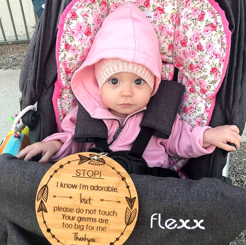 Stop Pram Tag Medical/Fragile Baby 