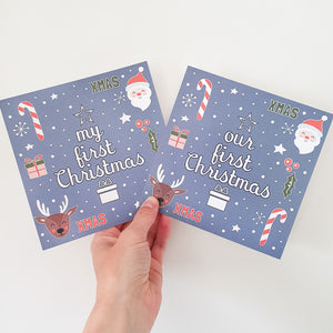 'My/Our First Christmas' Milestone Card