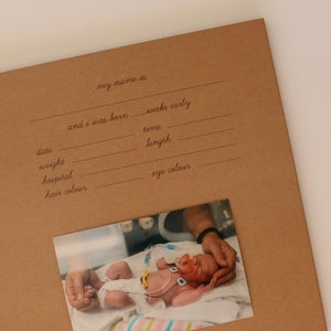 Small but Mighty Premature Baby NICU ScrapBook Baby Book 