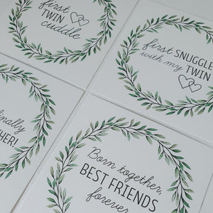 Premature Baby Premmie NICU Twin Milestone Cards Gift