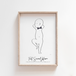 Baby Birth Print Birth Poster Baby Announcement Nursery Art