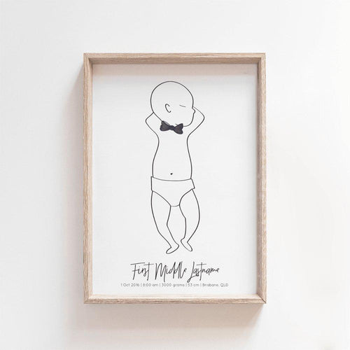 Baby Birth Print Birth Poster Baby Announcement Nursery Art