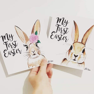 'My/Our First Easter' Milestone Card (Single)