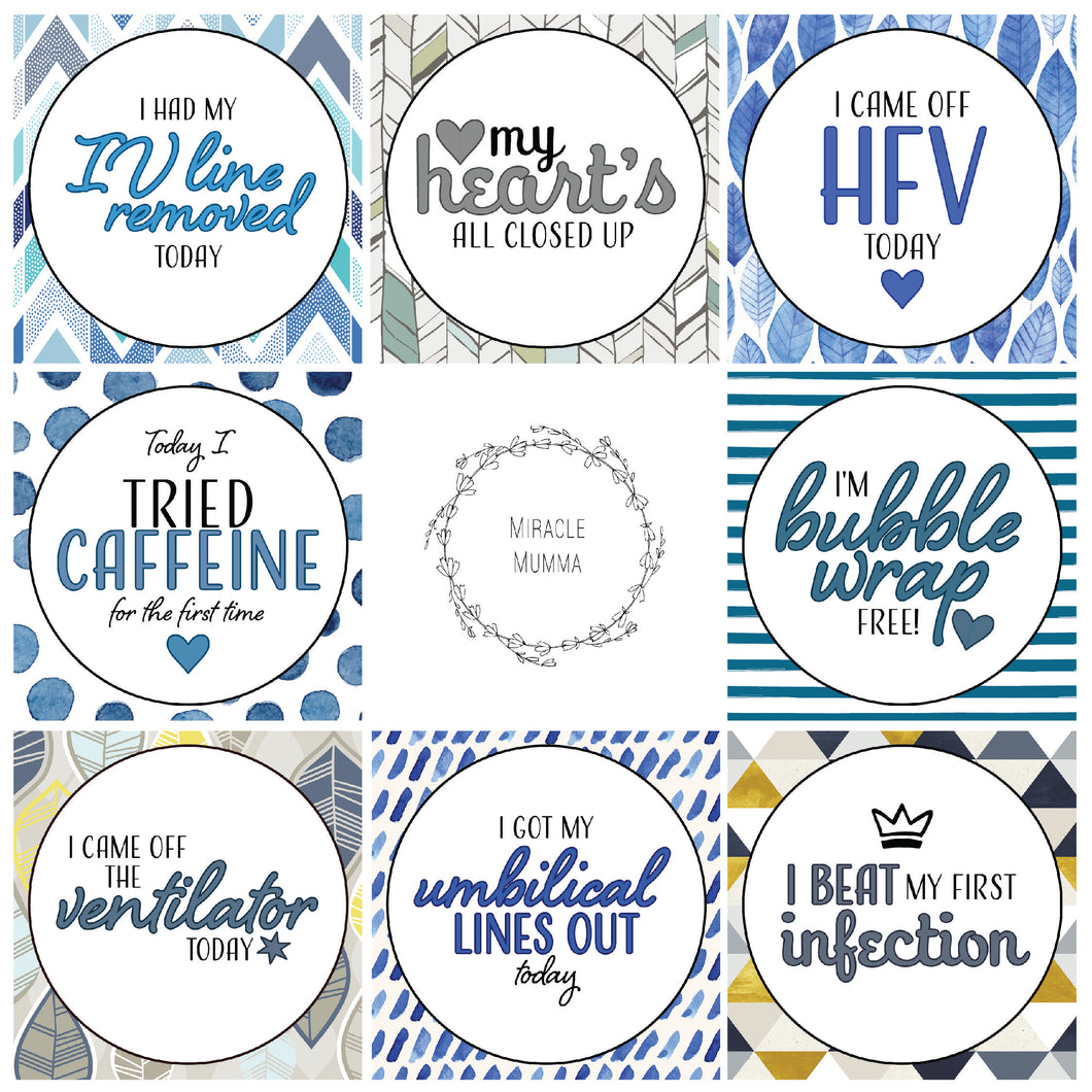 Premature Baby Micro-Prem Micropremmie NICU Milestone Cards
