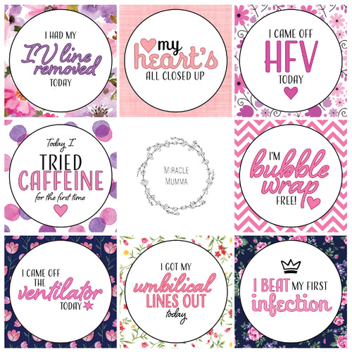 Premature Baby Micro-Prem Micropremmie NICU Milestone Cards
