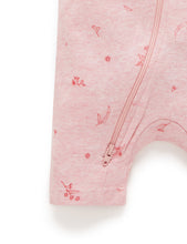 Load image into Gallery viewer, Pure Baby Short Leg Zip Growsuit - Peony Blossom
