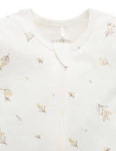Load image into Gallery viewer, Pure Baby Short Leg Zip Growsuit - Vanilla Wattle Bee
