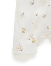 Load image into Gallery viewer, Pure Baby Short Leg Zip Growsuit - Vanilla Wattle Bee