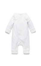 Load image into Gallery viewer, Pure Baby Premmie Crossover Growsuit - White