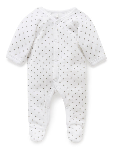 Pure Baby Premmie Velour Growsuit Premature Baby Clothing