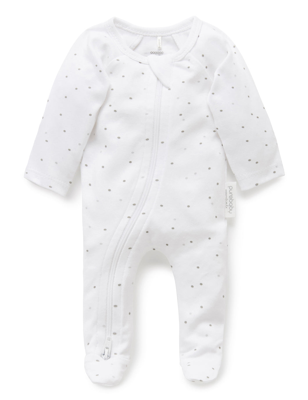 Pure Baby Premmie Zip Growsuit Premature Baby Clothing