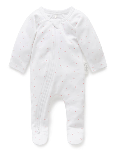 Pure Baby Premmie Zip Growsuit Premature Baby Clothing