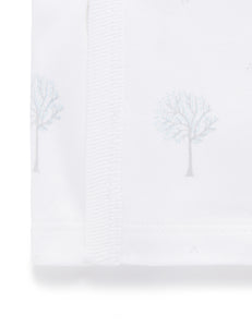 Pure Baby Premmie Crossover Singlet - Pale Blue Tree