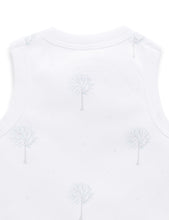 Load image into Gallery viewer, Pure Baby Premmie Crossover Singlet - Pale Blue Tree