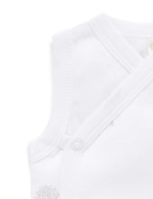 Load image into Gallery viewer, Pure Baby Premmie Crossover Singlet - Pale Grey Tree