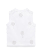 Load image into Gallery viewer, Pure Baby Premmie Crossover Singlet - Pale Grey Tree