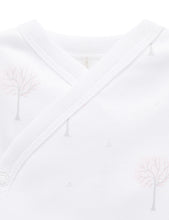 Load image into Gallery viewer, Pure Baby Premmie Crossover Singlet - Pale Pink Tree