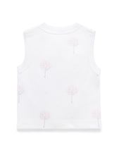 Load image into Gallery viewer, Pure Baby Premmie Crossover Singlet - Pale Pink Tree