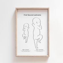 Load image into Gallery viewer, From Small Beginnings 1:1 Birth Print | Hospital vs Home - Portrait | Digital File