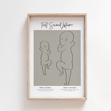 Load image into Gallery viewer, From Small Beginnings 1:1 Birth Print | Hospital vs Home - Portrait | Digital File