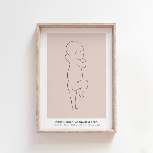 Baby Birth Print Birth Poster Baby Announcement Nursery Art