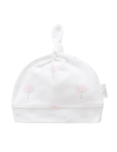 Pure Baby Knot Hat - Pale Pink Tree