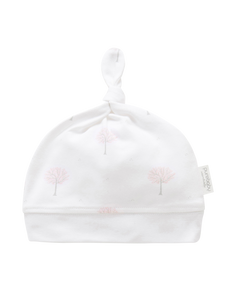 Pure Baby Knot Hat - Pale Pink Tree